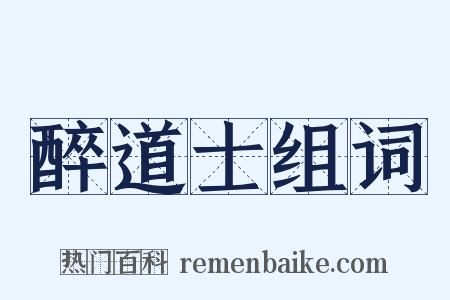 醉道士组词是什么意思的图片